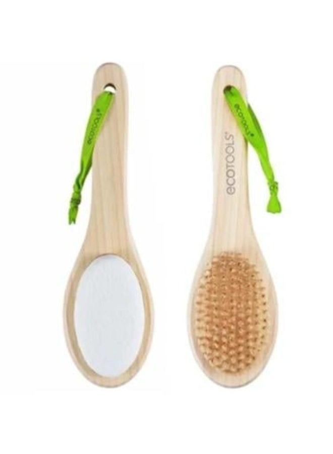 فرشاة وحجر متكامل لتنظيف وتقشير الجلد الميت للقدمين